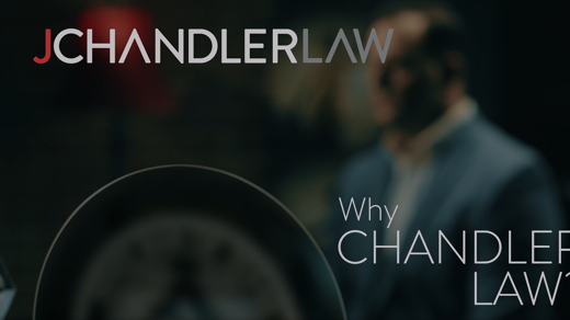 image of attorney Jeff Chandler with text reading "Why Handler Law?" overlaid